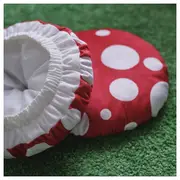 SKOGSDUVA stool cover, toadstool shaped/red white