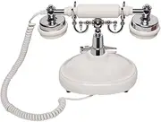 Audio Guestbook Wedding Phone Phone Record Custom Audio Message Guestbook Classic Retro Style for Birthday,White