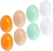 Generic 8pcs Wooden Simulated Eggs Fake Eggs Artificial Hens Eggs Egg Decor Egg Basket Egg Deviled Egg Containers with Lid Eggs Eggmazing Powdered Eggs Easter Craft Eggs Egg