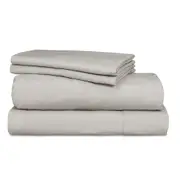 Ardor Boudoir Vintage Washed Fitted Sheet w/ Pillowcase Set Grey
