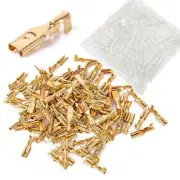 100pcs 2.8mm Gold Female Spade Crimp Terminal with Insulating Sleeve Self Loc...