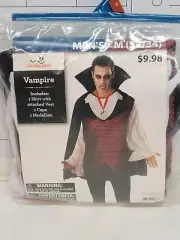Halloween Way To Celebrate Mens Vampire Costume size M 32/34 .