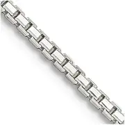 [JewelryWeb] 925 Sterling Silver Octagon Spring Ring 1.35mm 8 Side Sparkle Cut Box Chain Necklace Jewelry Gifts for Women - Length Options: 41 46 51 56 61 66 76