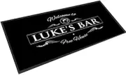 Personalised Bar Mat bar runner Welcome pints beer mat, decorative home bar accessories
