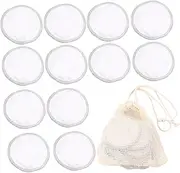 WOONEKY 11pcs Make up Removal Pad Cotton Rounds Makeup Remover Pads Travel Size Toiletries Cotton Makeup Remover Pads Makeup Cotton Rounds Cosmetic Pad Face Makeup Remover Pad Grey