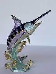 Ciel Collectables Marlin Fish Hand Crafted with Swarovski Crystals Enamel