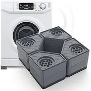 SEISSO Anti Vibration Pads, Anti Slip and Noise Cancelling Anti Vibration Pads for Washing Machine, Washing Machine Stabilizer Prevent Laundry Walking - Washer and Dryer Pedestals Rubber Feet Mat