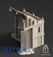 Hanger D, Airfield - Phoebian V, (28mm, 15mm, 10mm Scale) 3d printed Terrain.