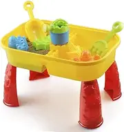 KandyToys Sand and Water Table with Lid and Accessories - Kids Outdoor Play Garden Sandpit