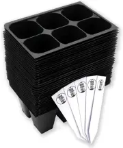 Seed Starter Trays, 216-Cell Seedling Starter Trays (36 Trays - 6 Cells Each) +