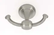 Alno A6684-SN Royale Bath Double Robe Hook Satin Nickel