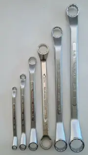 Ring Spanners, Wrenches 6pc, SAE, Imperial 1/4" to 1" Forged Steel, Minimax, New