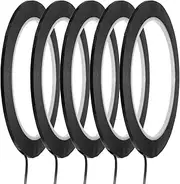 uxcell Whiteboard Tape 2mm Self Adhesive Graphic Chart Line Tape 66 Meters Grid Marking Stickers for Pinstripe Dry Erase Board Scrapbooking DIY Art Crafts, Black, Pack of 5