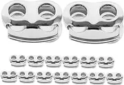 Healeved 15pcs Two-hole Cord Locks: Zinc Alloy Spring Toggle Stoppers for Bags Clothing, & Shoelaces - Fasteners for Outdoor Gear & DIY Projects