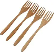 Alipis 1set Wooden Salad Forks Lightweight Kitchen Utensils for Cooking Stirring and Serving Ergonomic Long Handle Design Easy to Hold for Salad and Pasta Preparation 4pcs