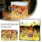 DIY God of Wealth Cube Lamp New Year Night Light LED Decoration Mirror Room X2M6