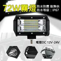 在飛比找momo購物網優惠-【威富登】72W LED霧燈 汽車霧燈 工作燈 探照燈 車前