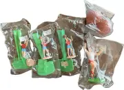 NEW 60's Basketball Cake Decorations Topper 5 Sets 9 Pieces Hoop Ball Player VTG