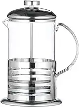 Coffee Machine Manual Coffee Espresso Maker Pot Stainless Steel Glass Teapot French Coffee Tea Percolator Filter Press Plunger Home Restaurant /302(Color:600ml)