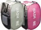 Pop up Laundry Baskets, 2 Pack Mesh Laundry Hampers with Handles, Collapsible Cl