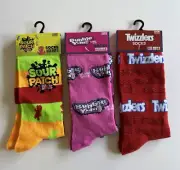 3 Pair of Novelty Socks (Mens Size 6-12) Sour Patch, Bubble Yum & Twizzler-NEW!