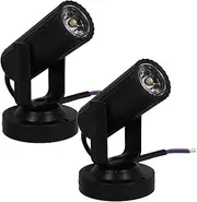 JOINPAYA 2pcs Led Stage Spotlight Beam Light Black Stage Effect Lamp for Weddings Bars Clubs and Parties