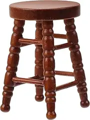 DOITOOL Doll House Mini Stool Model 1:12 Scale Miniature Furniture Wooden Mini Stool for Boys and Girls Home Décor Product