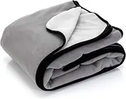 Waterproof Blanket Cover 80”x90” for Adults, Dogs, Cats or Any Pets - 100% Waterproof Furniture or Mattress Protector – Large Size for Twin, Queen, King Beds (Warm Gray/Cool Gray)