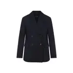 [Max Mara`S] Max Mara`S-Blue Virgin Wool Ester Double Breasted Jacket-Donna 40 IT