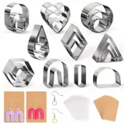 124Pcs Polymer Clay Cutters Set Clay Earring Cutters with Earring Cards and H NM
