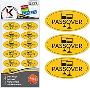 Passover Labels English - 36 Pack - Oven Proof, Freezable, Microwaveable and Dishwasher Safe Stickers - Pesach Seder and Kitchen Accessories by The Kosher Cook