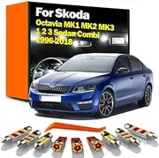 Car Led Bulbs Vehicle LED Interior Map Dome Light Kit, For Octavia MK1 MK2 MK3 1 2 3 Sedan Combi 1996-2017 2018