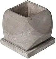 Dalton G20-0213 Planter Cement Pot, Height 3.1 x Width 3.9 x Depth 3.9 inches (80 x 100 x 100 mm), Polyhedral Type, Bottom Hole Included