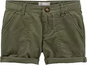 [Carter's] Baby Girls' Twill Roll-Cuff Shorts - Olive