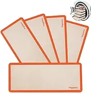 5 pcs Silicone Baking Mats For Harvest Right Freeze Dryer Medium Size Trays (Orange, M - Medium)