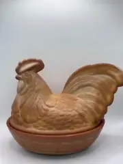 Fenton Chocolate Chicken Candy Dish