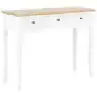 Dressing Console Table with 3 Drawers White vidaXL
