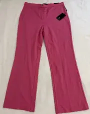Jules Leopold Pants Womens Large/G Pink Flat Front Lightweight Straight NWT