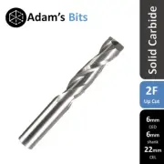 6mm cut/shank spiral 2 flute 22mm carbide end mill CNC tool router bit slot
