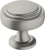 [Amerock] Cabinet Knob | Satin Nickel | 1-1/4 inch (32 mm) Diameter | Winsome | 1 Pack | Drawer Knob | Cabinet Hardware