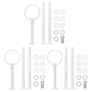 3 Set 3-Tier Cupcake Stand Hardware Fitting for Cake Stand, Ring White