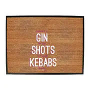 Today Its Gin Not Gym - Funny Novelty Doormat Man Cave Floor mat