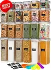 24-Pack Airtight Food Storage Containers Set, Cereal Storage, BPA-Free
