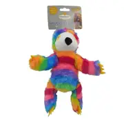 Prestige Pet Snuggle Buddies Sloth Plush Squeaker Dog Toy Rainbow (Small)