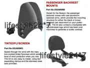 Royal Enfield "Tinted Flyscreen With Passenger Backrest Black" For Meteor 350cc (for: Royal Enfield)