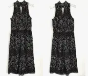 Ted Baker Hazel High Neck Wide Leg Jumpsuit (3) Size 8 / 10 Pockets Boho NEW