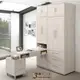 直人木業-LEO北歐風140公分系統衣櫃搭配伸縮書桌