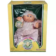 VINTAGE CABBAGE PATCH KIDS PREEMIE BABY GIRL DOLL BALD BLUE EYES IN ORIGINAL BOX