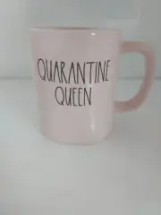 Rae Dunn Quarantine Queen Mug Pink NEVER USED