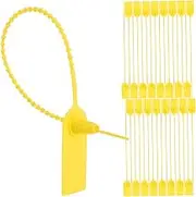 Vaguelly 100Pcs Self Locking Tamper Seals Zip Ties for Security Easy Installation for Trucks Luggage Parcels and Storage